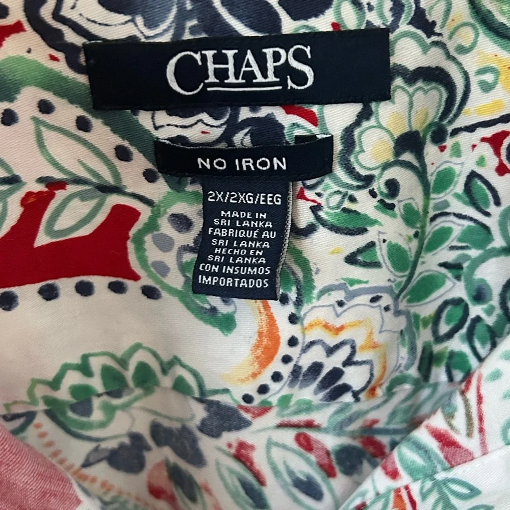 Chaps Women's Shirt Sz 2X No Iron - Picture 4 of 6